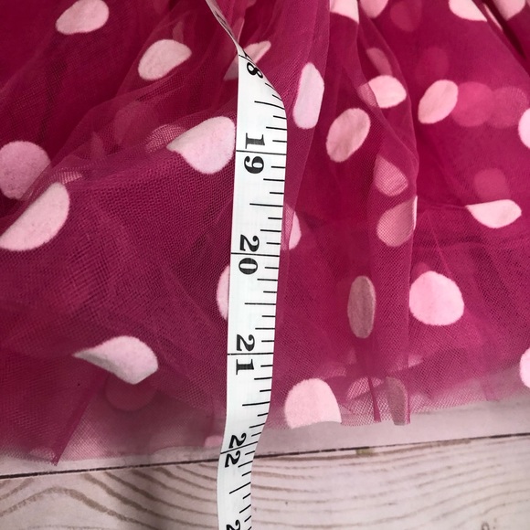 Minnie Mouse Birthday Girl 4T Pink Polka Tulle White Polka Dots Dress Headband - Picture 7 of 9